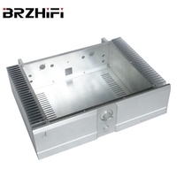 Bzbrzhifi — boîtier de boîtier Double radiateur, boîtier d'amplification, châssis en aluminium, CNC os Audio Amp, nouvelle collection