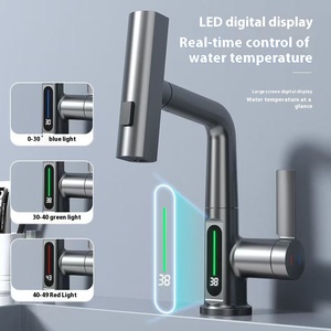 Tutto-rame multifunzionale moderno mobile bagno Display digitale per uso domestico <span class=keywords><strong>rubinetto</strong></span> per acqua calda fredda tamburo in ottone materiale - Product Image 4