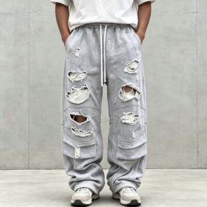 Pantalons de jogging pour hommes en coton French Terry personnalisés, avec cordon de serrage, style décontracté - Product Image 3