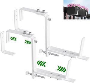 Supports de boîte de jardinière réglables pour garde-corps de pont Supports de jardinière en métal Forme de Z Lot de <span class=keywords><strong>2</strong></span>/4/6 - Product Image 4