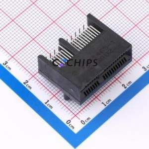 2-1761465-1 Gold Finger Connector Bent Lead Through Hole,P=1mm Connector 1mm 36P Right Angle Insert Copper Alloy - Product Image 1