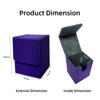 Boîte de rangement pour cartes à collectionner en cuir PU de haute qualité Torson, vente chaude, boîtes de rangement pour jeux de cartes TCG/CCG/LCG cousues à la main pour le rangement de jeux de cartes