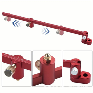 <span class=keywords><strong>Compas</strong></span> de marquage en alliage d'aluminium pour la menuiserie, règle de dessin circulaire réglable à 360 degrés, outil de marquage circulaire et d'arc pour le travail du bois - Product Image 3