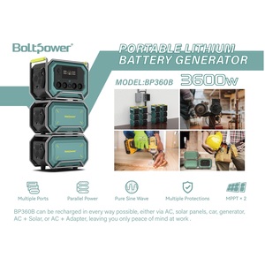 カスタマイズ220V 230V 5000W LiFePO4大容量パワーバックアップバッテリーソーラーポータブル発電所3600W - Product Image 6