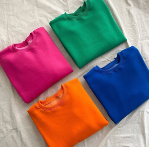 Venta al por mayor sudaderas personalizadas para mujeres Sudadera corta de lana de gran tamaño niñas Streetwear pulóveres hombro caído mujeres - Product Image 3