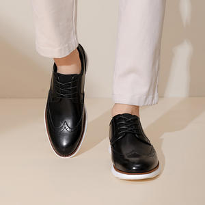 รองเท้าอ็อกซ์ฟอร์ดแบบผูกเชือกสำหรับผู้ชาย ปี 2026 คุณภาพสูง สไตล์ลำลองสำหรับธุรกิจ หนังแท้ ด้านบนกันน้ำ ระบายอากาศได้ดี ดีไซน์ Evergreen - Product Image 3