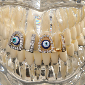 กำไลข้อมือ EMO Eye Enamel ประดับเพชร CZ ทรงเรขาคณิต สีทองและสีเงิน สำหรับผู้หญิง ของขวัญ เครื่องประดับแฟชั่น - Product Image 1