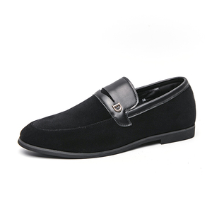 Chaussures habillées pointues à enfiler, dernier cri, en daim et similicuir PU, couleur unie, pour hommes - Product Image 2