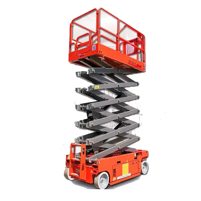 Scissor lift platform Aerial work platform Wheels hydraulic mobile scissor lifts Movable scissor lift