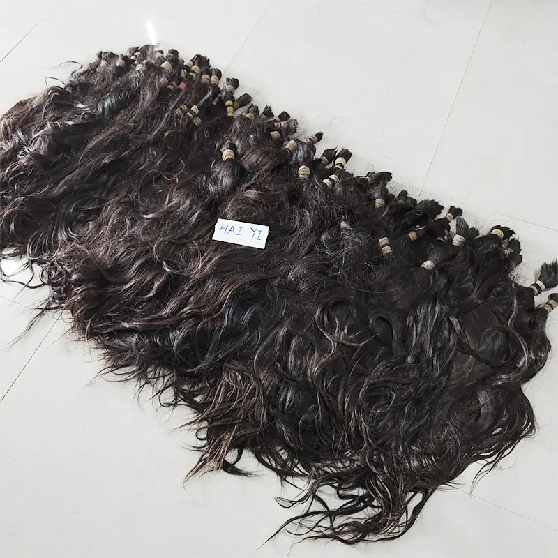 Extensión de cabello humano puro, corte de un solo donador, chicas jóvenes, indio sin procesar, cutícula alineada