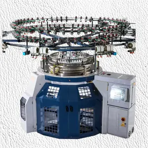 High-speed double circular knitting machine for hats