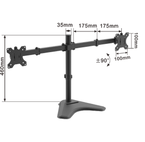 Offre Spéciale <span class=keywords><strong>support</strong></span> multi-moniteur entièrement réglable en aluminium de 15 à 32 pouces <span class=keywords><strong>bras</strong></span> de moniteur double supports de bureau pour <span class=keywords><strong>ordinateur</strong></span> - Product Image 3