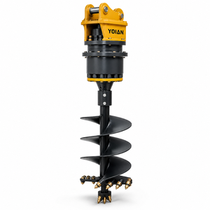 Hydraulic <b>Auger</b> Attachment for 1-3 Ton Mini Excavator, Post Hole Digger Earth <b>Drill</b> for Landscaping Construction - Product Image 6
