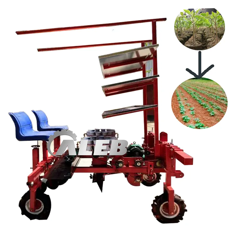 best selling cauliflower kale flowers seedling transplanting machine vegetables tobacco seedling transplanter