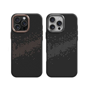 Pour iPhone 16 <span class=keywords><strong>Pro</strong></span> <span class=keywords><strong>Max</strong></span> housse de téléphone magnétique sans fil charge fibre de carbone motif anti-chute étui de protection - Product Image 1