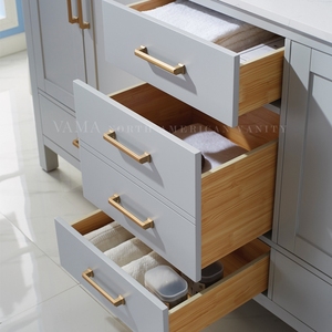VAMA Factory-mueble de baño de 72 pulgadas, lavamanos doble, con encimera de cuarzo, 785072 - Product Image 5