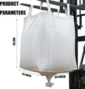 กระเป๋าจัมโบ้สำหรับเดินทางขนาดใหญ่แบบมีพวยก้น35.4L ระบายอากาศได้ดี2650lbs swl 35.4x43.3H โหลดได้1000กก. - Product Image 2