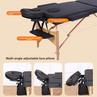 Nouveau lit de massage en bois pour spa, lit de massage pliable de haute qualité et portable, cadre de lit réglable avec fonction massage
