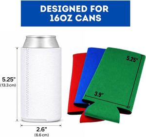 16oz Can Sleeves Neoprene <b>Beer</b> Coolies Blank Tall Energy Drink Coolers Compatible Can Coolers for Upcoming Sports Events - Product Image 3