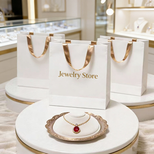 Bolsas <span class=keywords><strong>de</strong></span> Regalo Rosas Personalizadas para Ropa <span class=keywords><strong>de</strong></span> Lujo, Bolsas <span class=keywords><strong>de</strong></span> <span class=keywords><strong>Papel</strong></span> para Compras con Asas para Ropa - Product Image 6