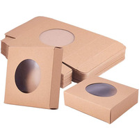 Boîte d'emballage de savon en papier kraft couvercle transparent avec fenêtre transparente à usage industriel recyclable