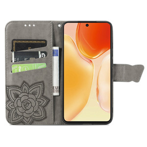 เคสโทรศัพท์แบบฝาพับลายดอกไม้นูนสำหรับ VIVO S12 X80 X70 V15 X60 V23 Pro <span class=keywords><strong>5G</strong></span> เคส S10e S10 S7 S9e หนัง PU Y97 - Product Image 3
