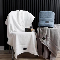 Ensemble de serviettes d'hôtel OEKO-TEX de haute qualité pur coton luxe brodé épais rayé Jacquard serviette de bain caractéristiques à séchage rapide