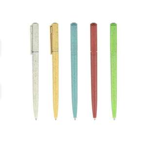 Stylo à bille en paille de blé biodégradable et écologique, stylo fin pour hôtel avec impression personnalisée - Product Image 2