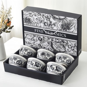 ชุดเครื่องใช้บนโต๊ะอาหารเซรามิกทรงกลมสไตล์ยุโรปจานเซรามิกบนโต๊ะอาหารสำหรับใช้ในบ้านในร้านอาหาร - Product Image 6