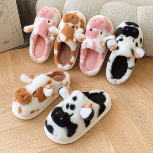 Pantofole <span class=keywords><strong>da</strong></span> <span class=keywords><strong>Donna</strong></span> alla Moda con Disegni Colorati in Peluche, <span class=keywords><strong>Scarpe</strong></span> Invernali Antiscivolo per Interni - Product Image 1