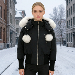 Manteau d'hiver décontracté unisexe de marque, épais, rouge, à capuche, avec fermeture éclair gaufrée, 90% duvet, coupe large en forme de gourde, 200g-250g - Product Image 3