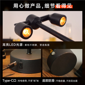 Lampe de table rechargeable en acier avec éclairage LED, commande tactile, éclairage d'ambiance pour restaurant extérieur, durée de vie de 25 000 heures - Product Image 5