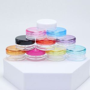 3g 5g Small Round <b>Clear</b> Cream Jar Plastic Pot Box Transparent Cosmetic Sample Container with Lids - Product Image 1