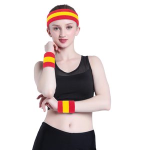 Juego <span class=keywords><strong>de</strong></span> Cintas para el Sudor - Cintas Deportivas para la Cabeza <span class=keywords><strong>y</strong></span> Muñecas para Hombres <span class=keywords><strong>y</strong></span> Mujeres, Cintas <span class=keywords><strong>de</strong></span> Tela <span class=keywords><strong>de</strong></span> Algodón para Tenis, Baloncesto, Gimnasio, Ejercicio - Product Image 5