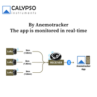 Capteur de vent longue portée à très faible consommation d'énergie CALYPSO CMI1064 (LoRa) Anémomètre Récepteur Mesure de la vitesse et de la direction du vent