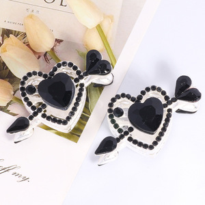 2025 nouveauté 3D alliage strass une flèche Piercing à travers le coeur perle bricolage téléphone portable porte-clés collier accessoires - Product Image 4