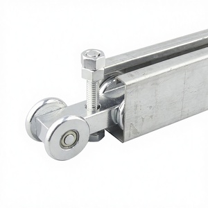 Quadratischer Stahl 4-Rad Schwerlast-Schiebetür-<span class=keywords><strong>Roller</strong></span> Modernes Außendesign Hängende Schienenrolle Langlebig Geräuscharm 8mm - Product Image 3