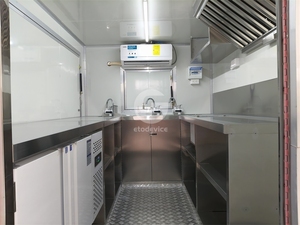 Remorque de vente de <span class=keywords><strong>hot</strong></span>-dogs neuve, mobile, en acier inoxydable, pour la restauration rapide, camion de cuisine multifonctionnel - Product Image 5