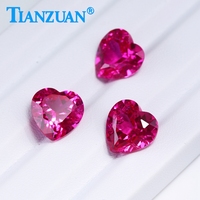 Tianzuan Lab Grown Saphir Edelstein Herzform Rose Pink Farbe Saphir Natur geschnittener Stein mit Injektionen Lose Saphir Stein