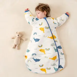 Теплый детский теплый плотный детский спальный мешок круглый детский спальный мешок оптом удобный 100% хлопковый Подарочный мешок с длинным рукавом