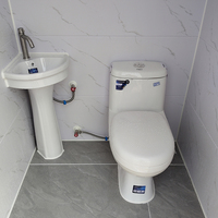Toilettes mobiles portables à double compartiment, cabine de toilettes publiques extérieure préfabriquée à double poste, en tôle galvanisée, écologique