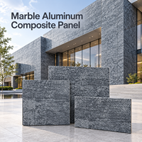 Panneau composite en aluminium marbré vert veiné de 4 mm, taille personnalisée, revêtement PVDF, panneau ACM pour façades architecturales