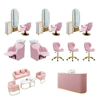 Modern Fashion Pink Salon Set Möbel Produkte, frische Friseur Möbel Produkte ZY-TZ001