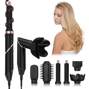 New Trend 5 In 1 Hair Styler Hair Dryer Hot Air Brush Professional Hair Straightener Curler Air Styling Tools