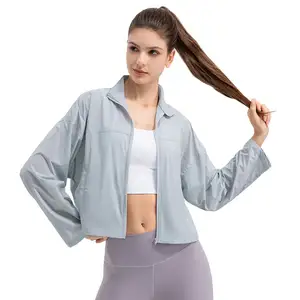 Nova roupa de proteção solar feminina verão resistente a luz UV casaco de manga longa respirável de secagem rápida para esportes ao ar livre