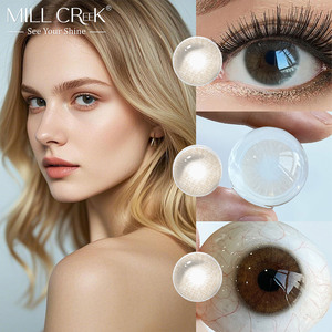 Lentilles de contact colorées respirantes à haute perméabilité à l'oxygène, directement de l'usine, 14.0mm à 14.2mm, effet naturel, commande en gros, OEM, ODM - Product Image 4