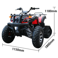 Quad à essence tout-terrain 200cc 4 temps pour adulte, type motoneige et véhicule de plage, grande capacité de charge 300kg