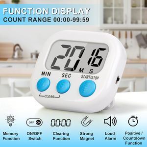 Temporizador de Cocina Digital Magnético con Alarma Fuerte, Función de Memoria y Soporte Retráctil con Botones ST/SP - Product Image 2