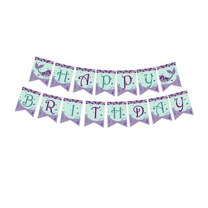 10 PCS Mermaid Theme Birthday Party Supplies Party Paper PlateBanner Birthday Party Decorations Set - Product Image 3