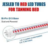 Lampe de thérapie à tube de lumière rouge personnalisée de 2 mètres, 660 nm rouge, 850 nm proche infrarouge, appareil combiné pour soins de la peau, lit de bronzage, soulagement de la douleur